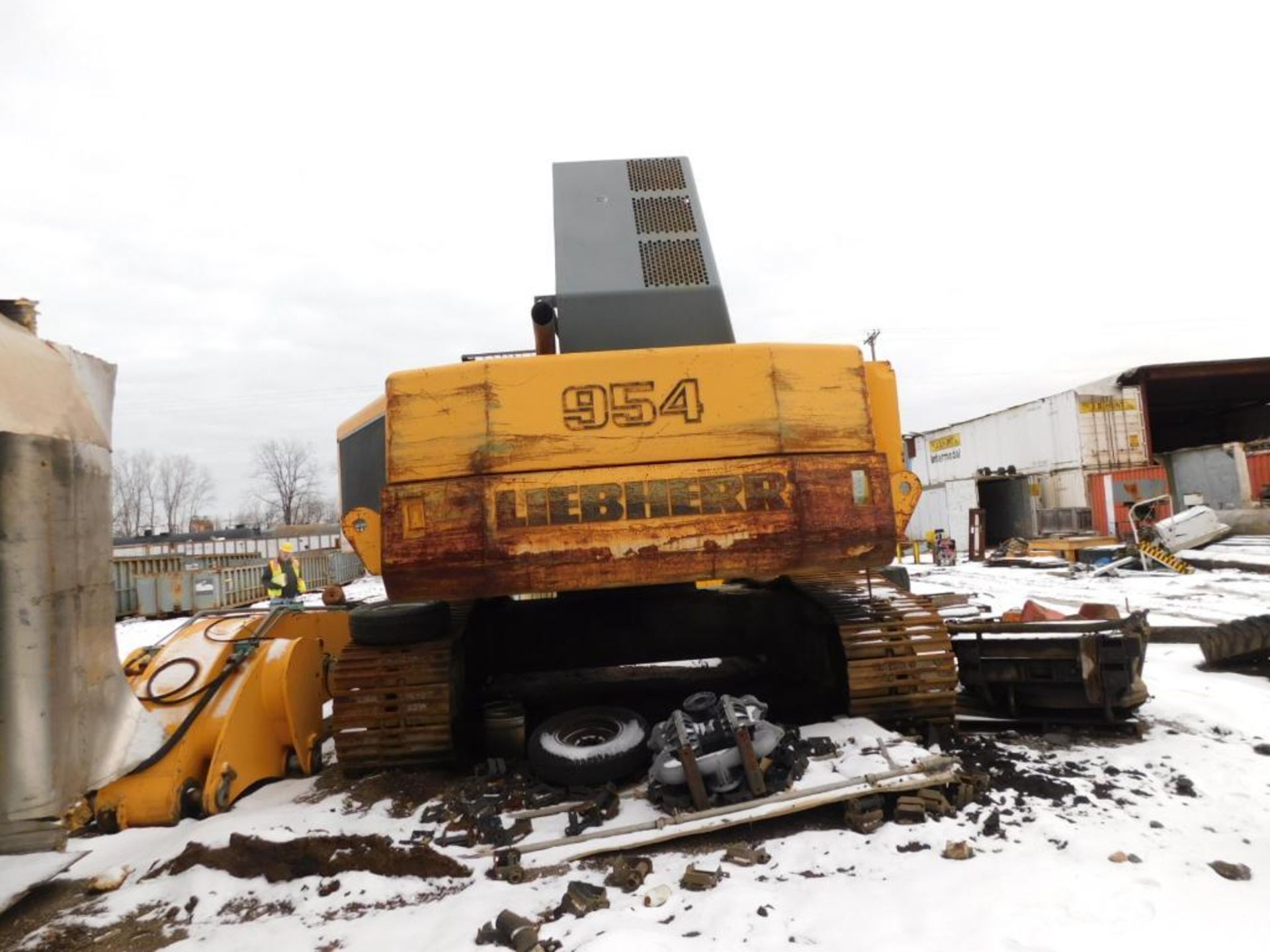 2005 Liebherr Crawler Elevating Cab Material Handler Model R954B HDW, S/N 631-15200 (as is - - Image 4 of 5