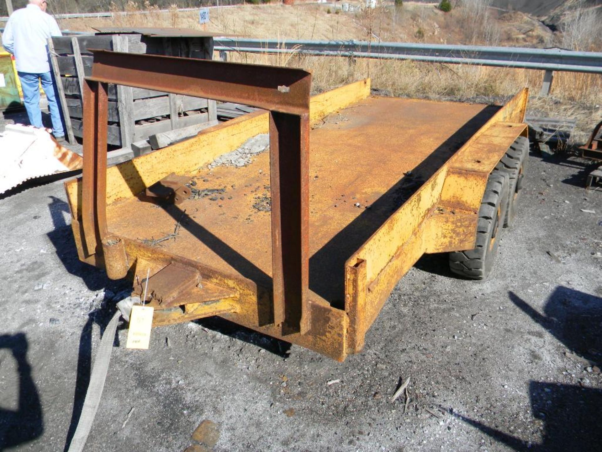 T/A Flatbed Underground Mine Trailer