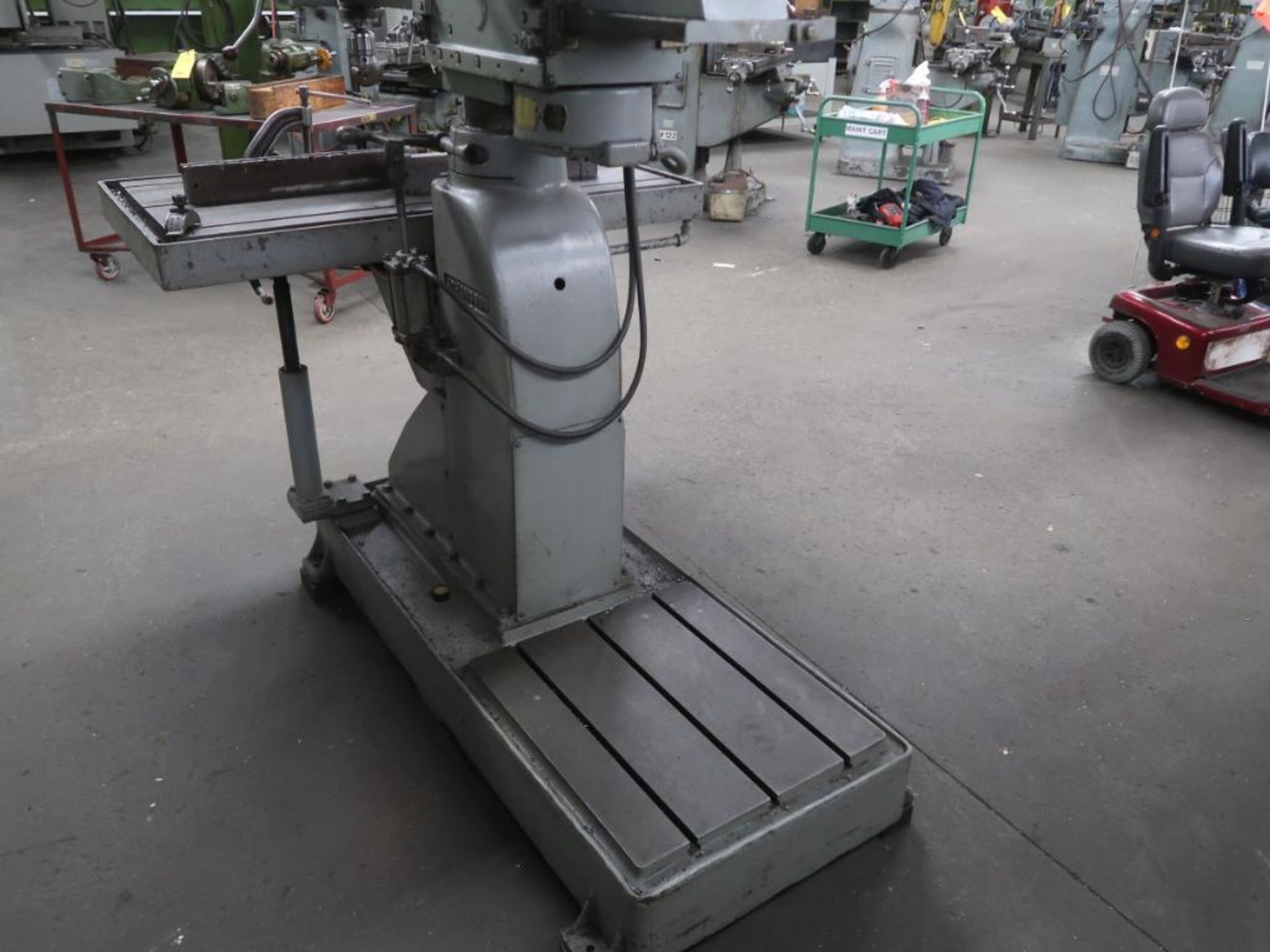 Johansson Vertical Mill, S/N 31720, 24 in. x 48 in. T-Slot Table, Coolant Pump (#168), LOCATION: - Image 3 of 4