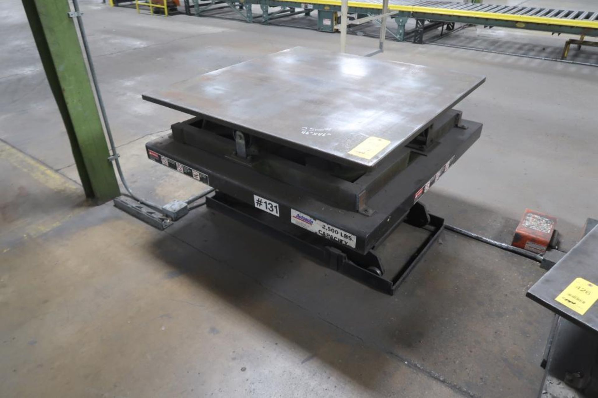AutoQuip 48 in. x 48 in. Electric Lift Table, LOCATION: MAIN PRESS FLOOR