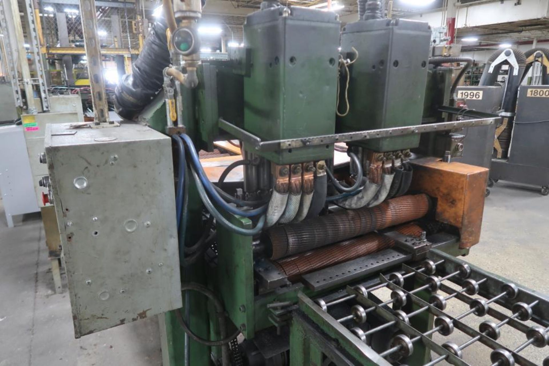 LOT: Custom In-Line Gang Spot Welder, with Feed Conveyor, LOCATION: MAIN PRESS FLOOR