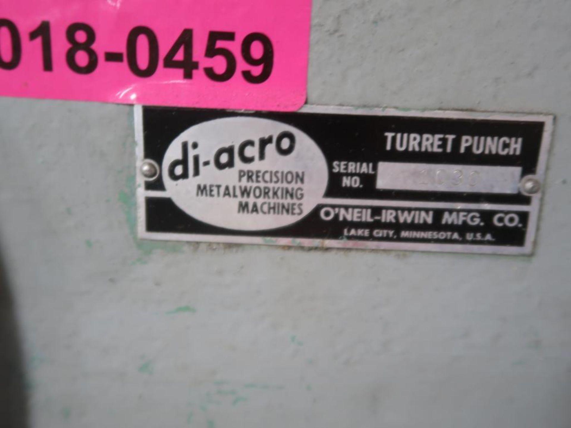 DiAcro Manual Turret Punch (#970), LOCATION: TOOL ROOM - Image 2 of 2