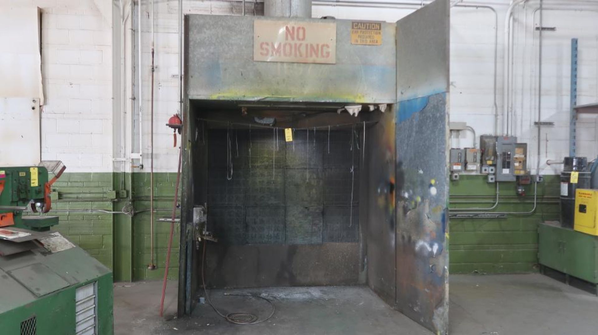 42 in. x 96 in. Spray Booth, with Lights & Exhaust, LOCATION: OUTSIDE MAINTENANCE OFFICE