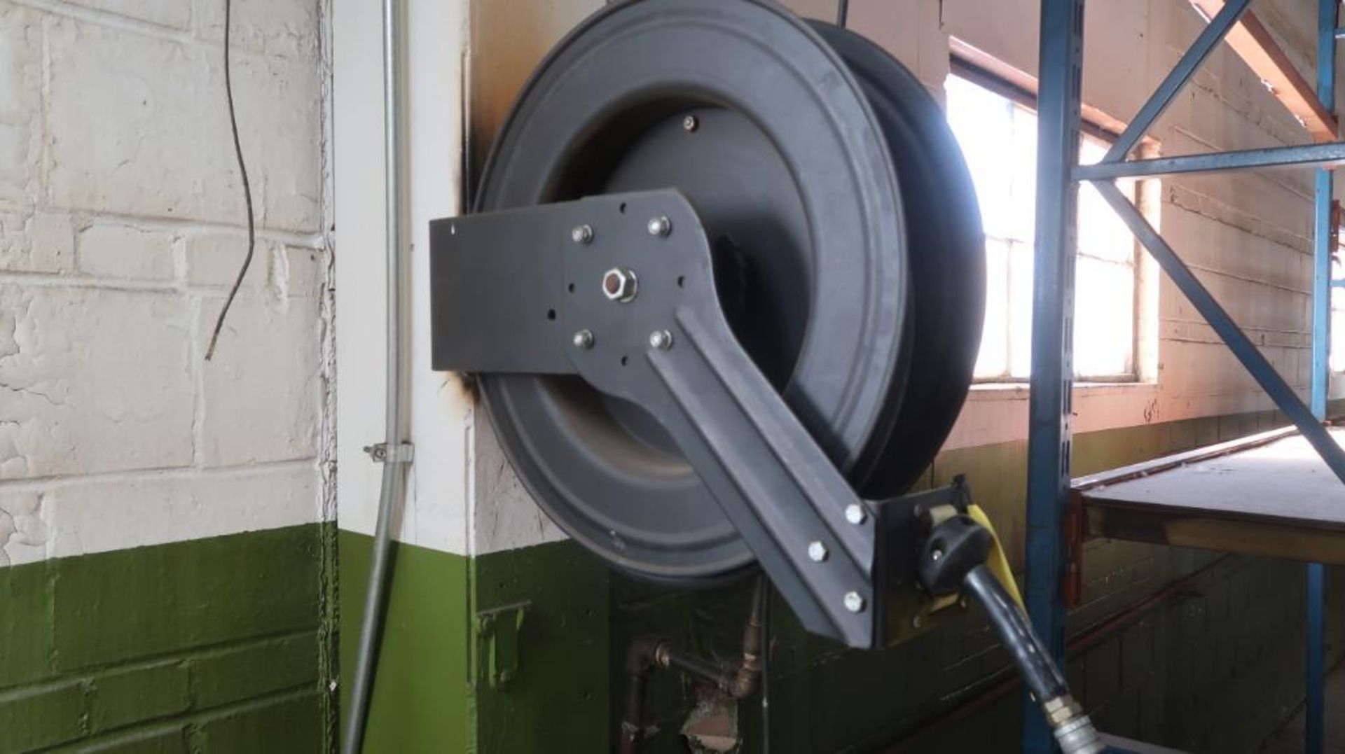 Pneumatic Hose Reel, LOCATION: OUTSIDE MAINTENANCE OFFICE