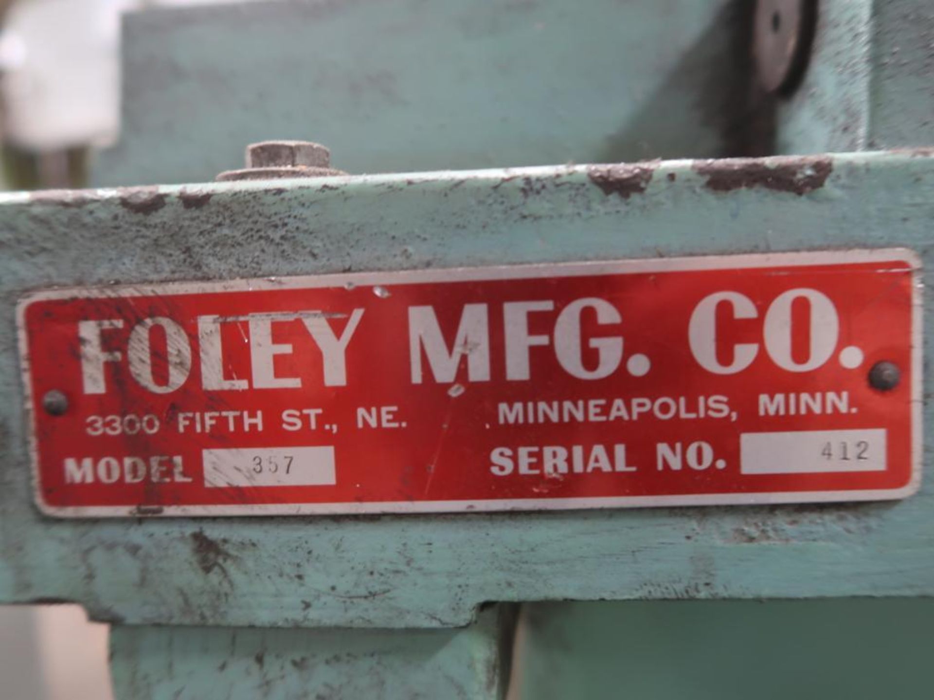 Foley Carbide Saw Grinder Model 357 (#216), LOCATION: TOOL ROOM - Image 2 of 2