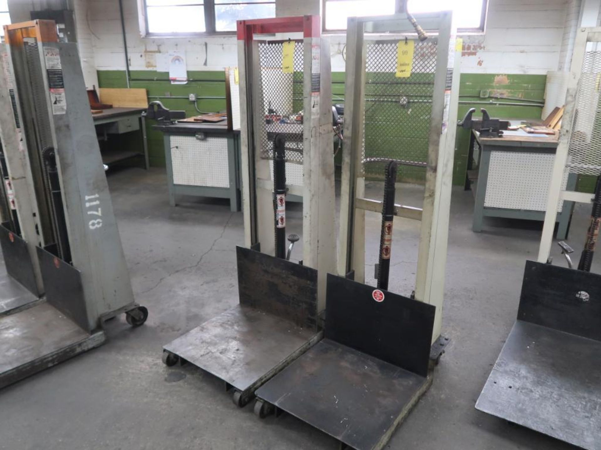 LOT: (2) 24 in. x 24 in. x 52 in. Hydraulic Die Carts, LOCATION: TOOL ROOM