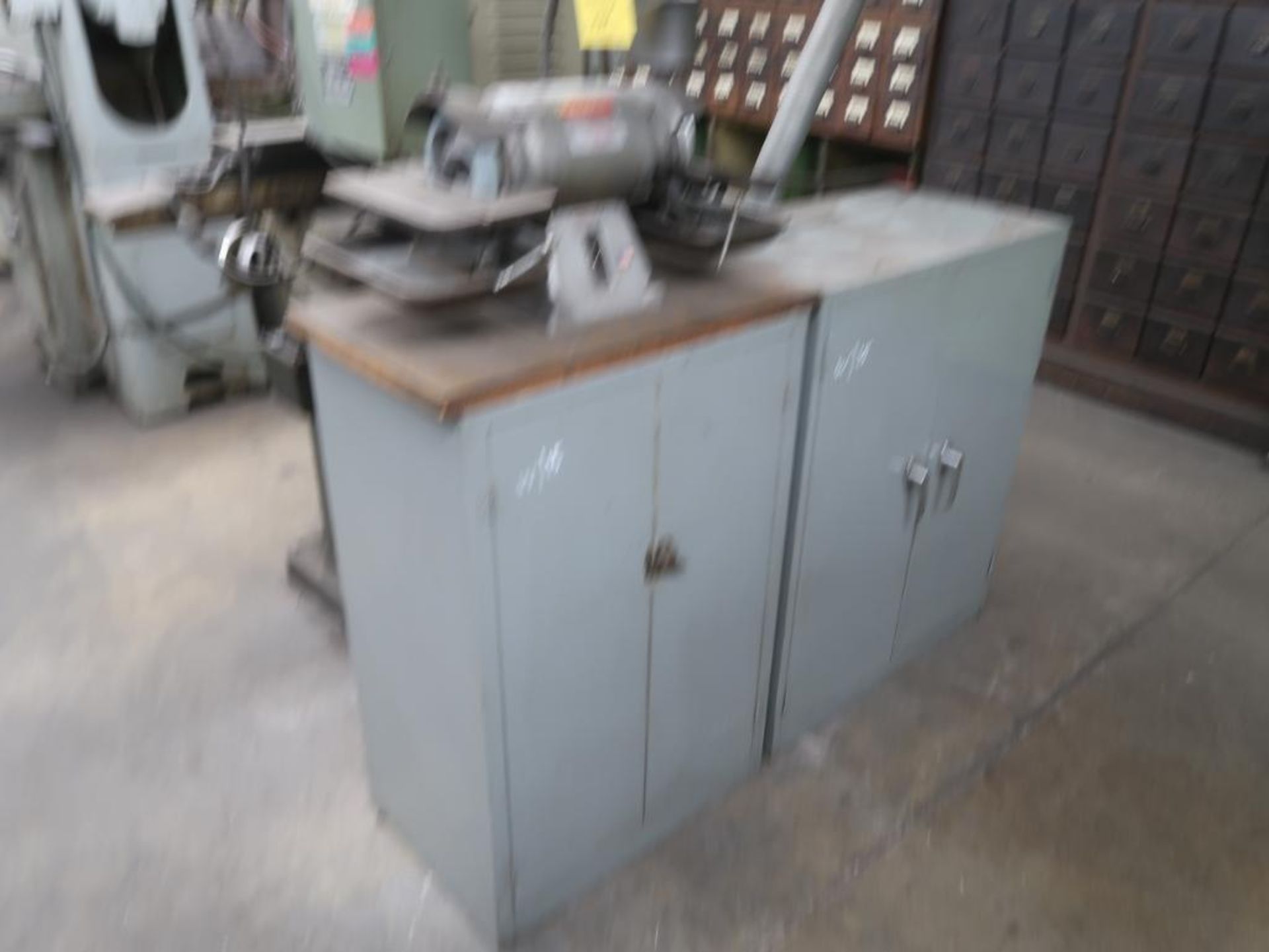 LOT: 6 in. Double End Tool Grinder, with (2) Cabinets (#1749), LOCATION: TOOL ROOM - Image 2 of 2