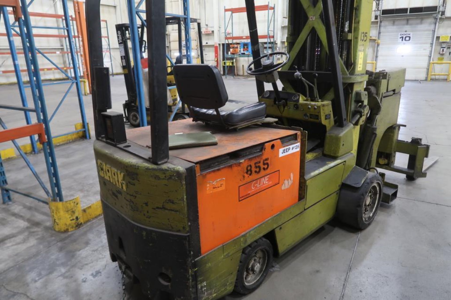 Clark 2000 lb. Electric Forklift Model FC500-40-TL, S/N E685-10-475-0FA, Tri-Loader Side Loading - Image 3 of 5