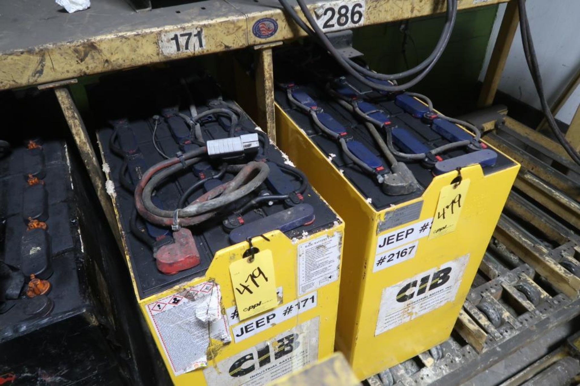 LOT: (3) Steel Case Batteries, LOCATION: MAIN PRESS FLOOR