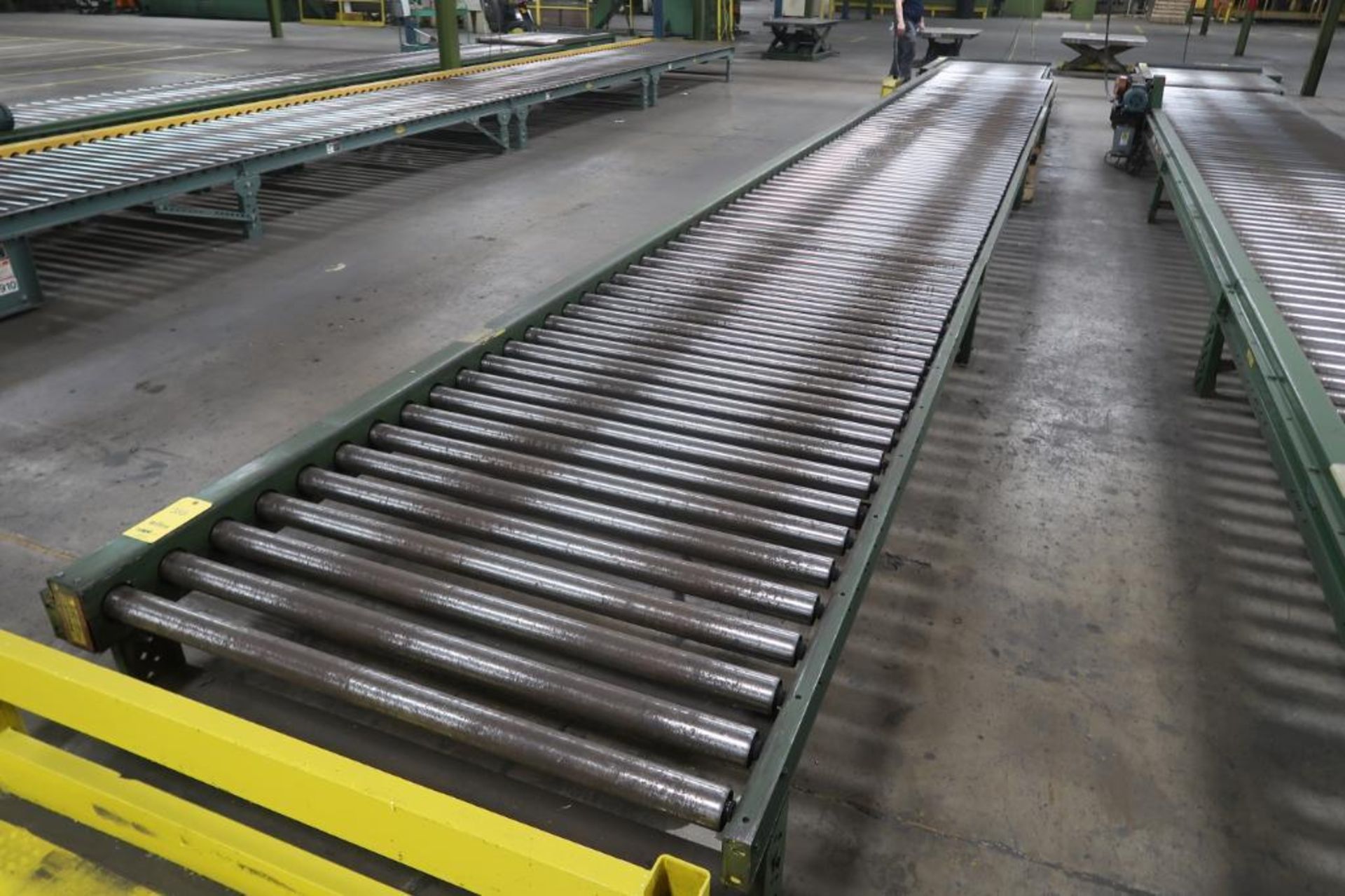 Hytrol 48 in. x 35 ft. Power Roller Conveyor Model 25-CRR, LOCATION: MAIN PRESS FLOOR