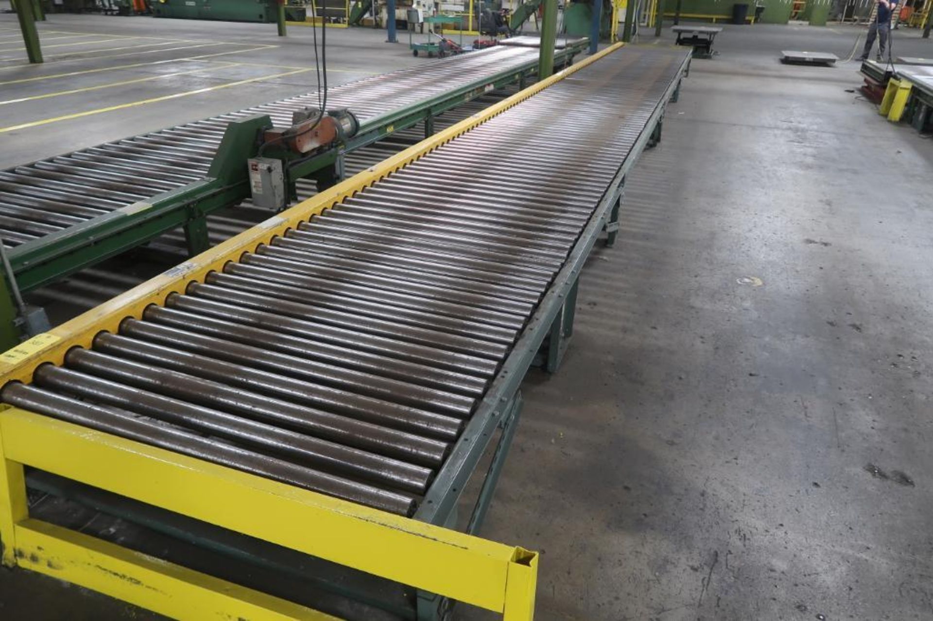 Hytrol 48 in. x 40 ft. Power Roller Conveyor, LOCATION: MAIN PRESS FLOOR