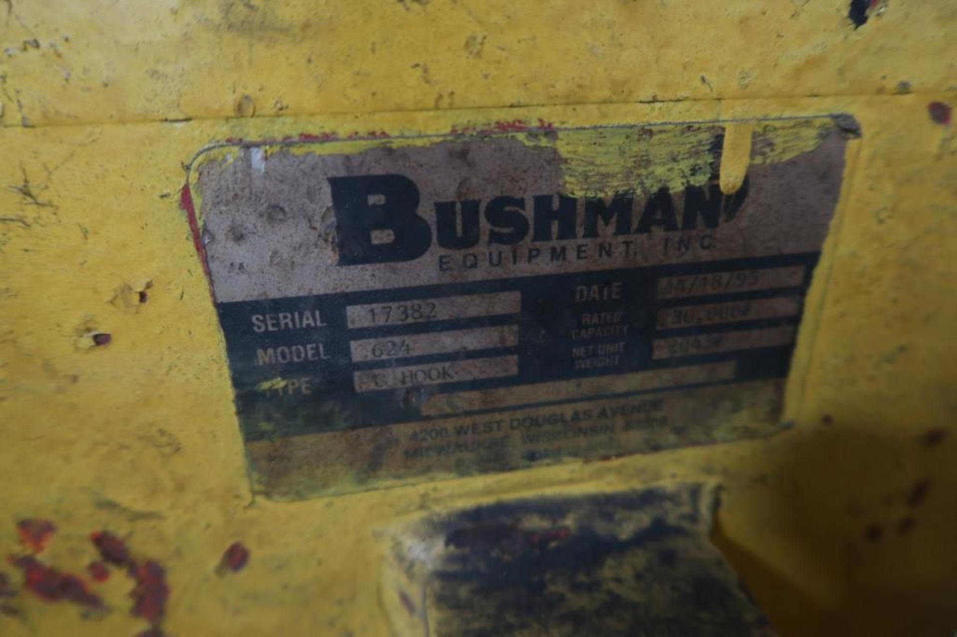 Bushman 15 Ton C-Hook, LOCATION: MAIN PRESS FLOOR - Image 2 of 2