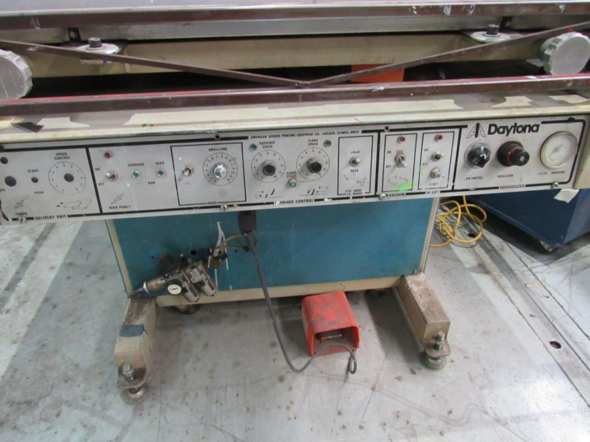 1991 American Screen Printing Equip., Model Daytona 36 in. x 48 in. Screen Printer, Foot Pedal, S/ - Image 3 of 3