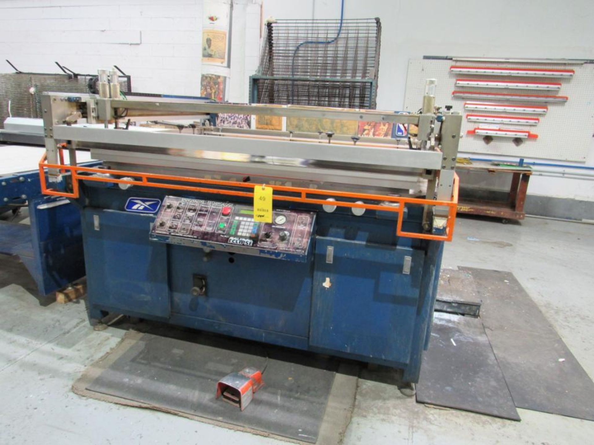 M & R Printing Equip Screen Printer, Model ECLFB-3850, Approx. 52 in. x 62 in., S/N 039523879E