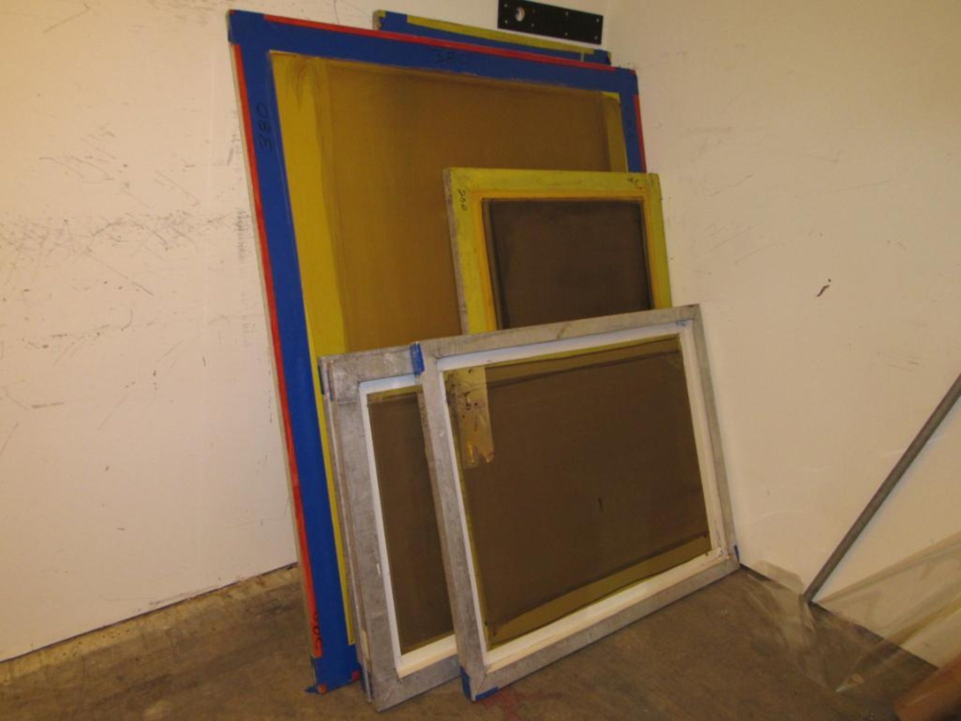 LOT: (30 approx.) Aluminum Screen Print Frames In and In Front of Screen Coating Room (MUST CUT - Image 2 of 3