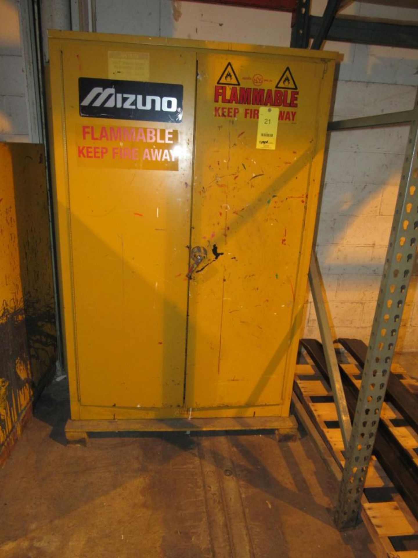 Mizuno 45 Gal. Single Door Flammable Storage Cabinet, 43 in. x 18 in. Deep x 66 in. High