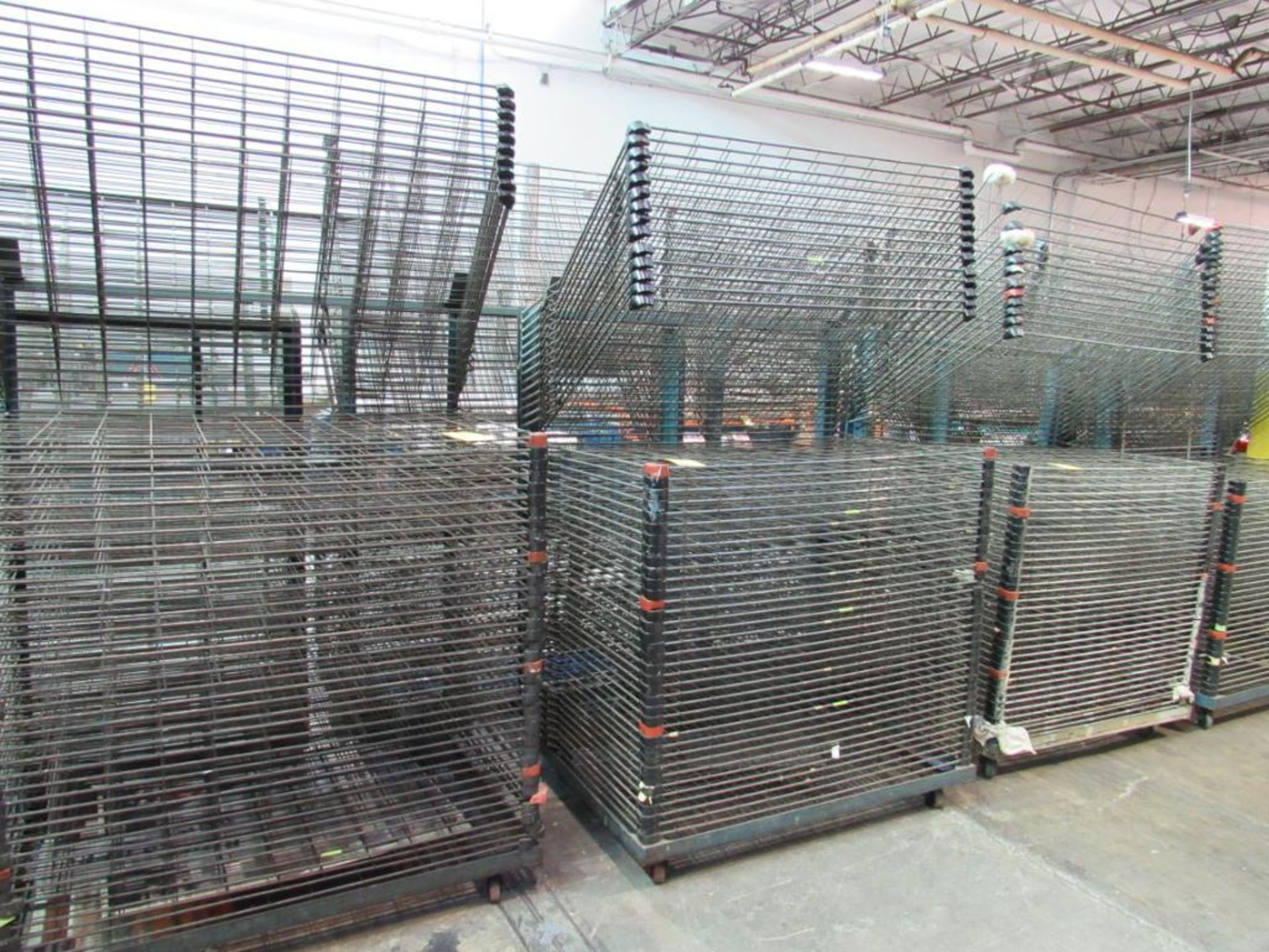 LOT: (3) Portable Drying Racks 30 in./32 in. x 48 in. x 60 in. High approx. w/48 Racks approx.