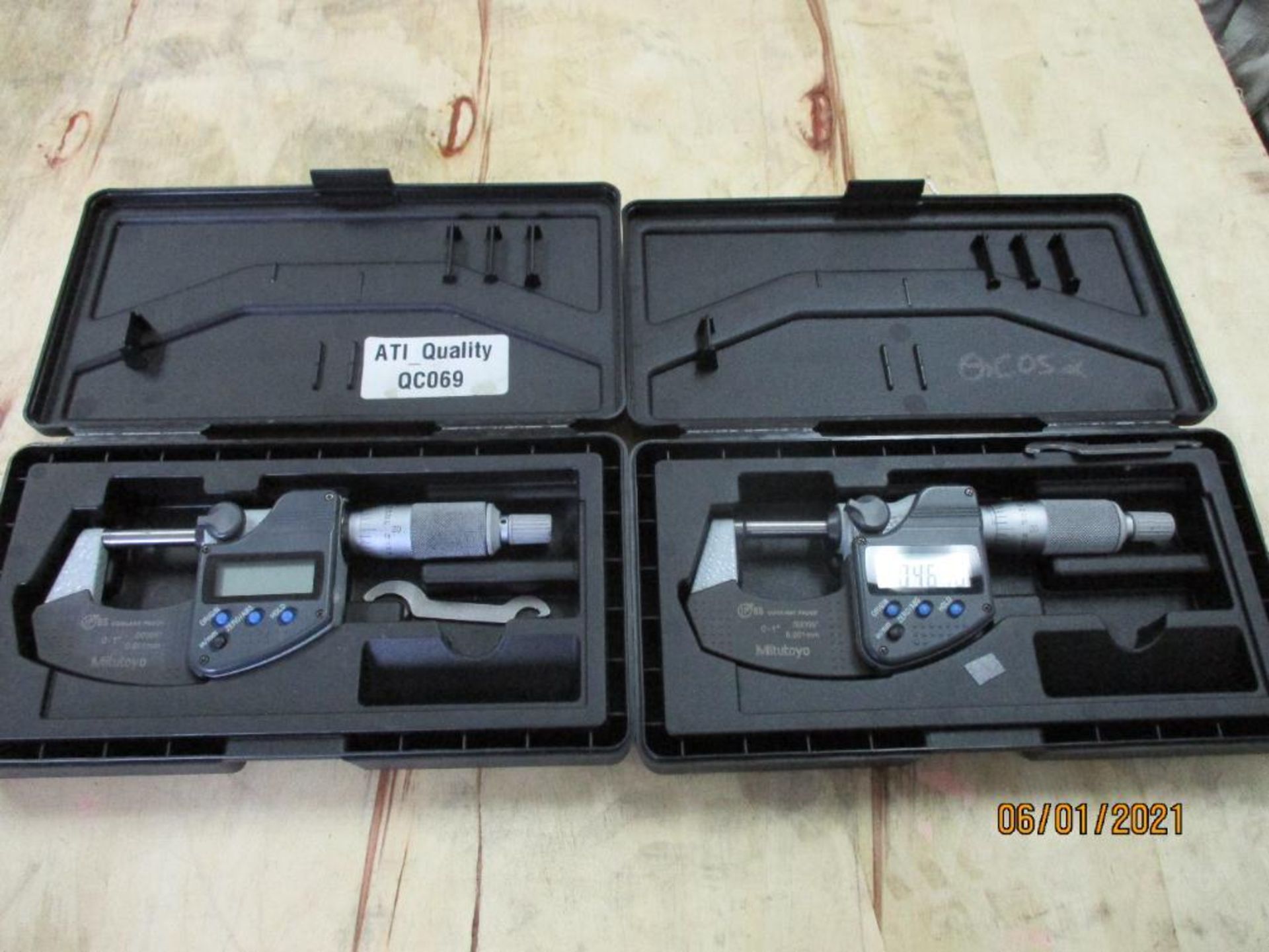 LOT: (2) Mitutoyo Digital Micrometers, 0 - 1 in. (All inspection eq. is like New and Mostly