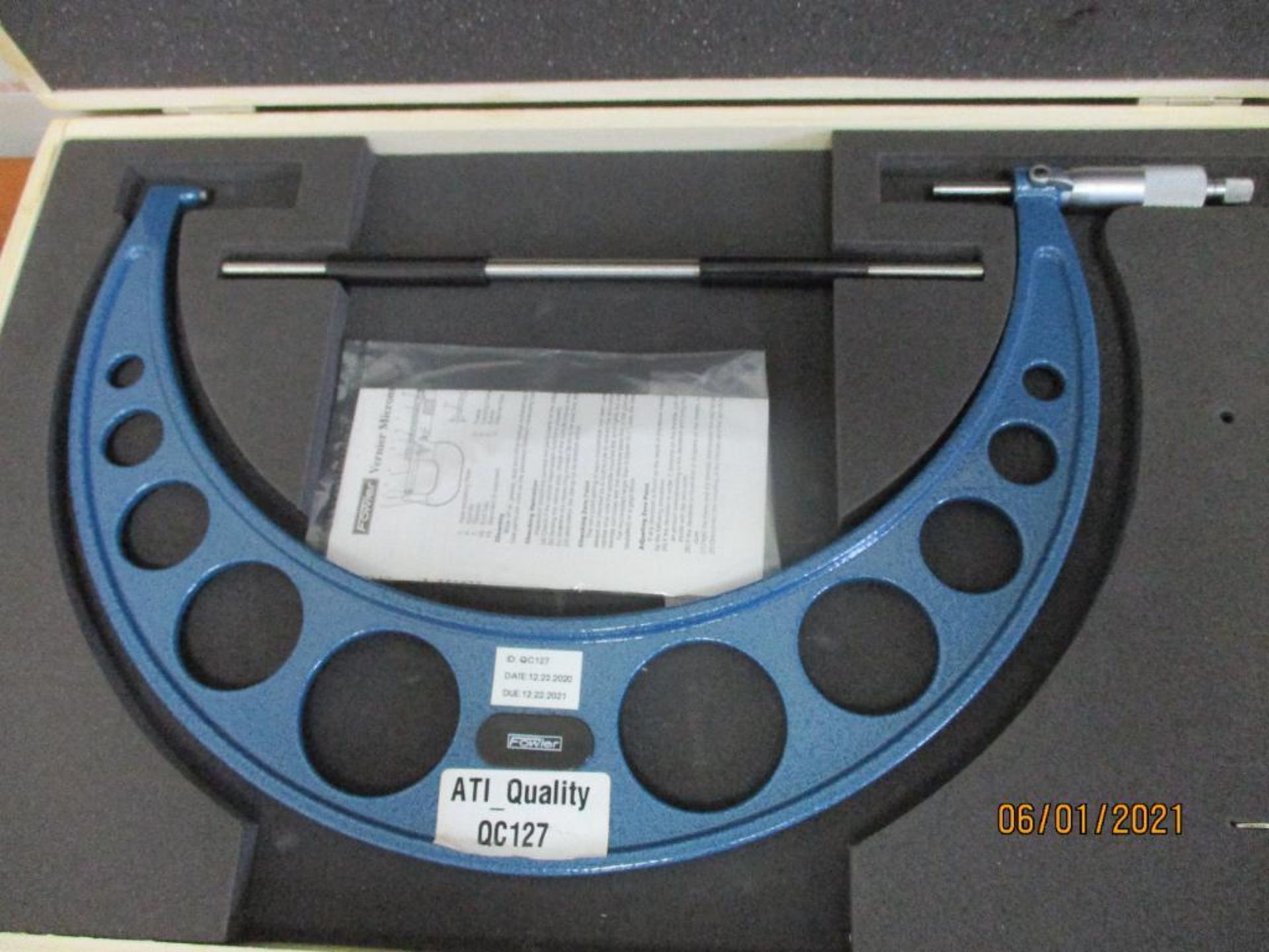 Fowler Micrometer, 11 in. - 12 in. (All inspection eq. is like New and Mostly Certified) - Image 2 of 2