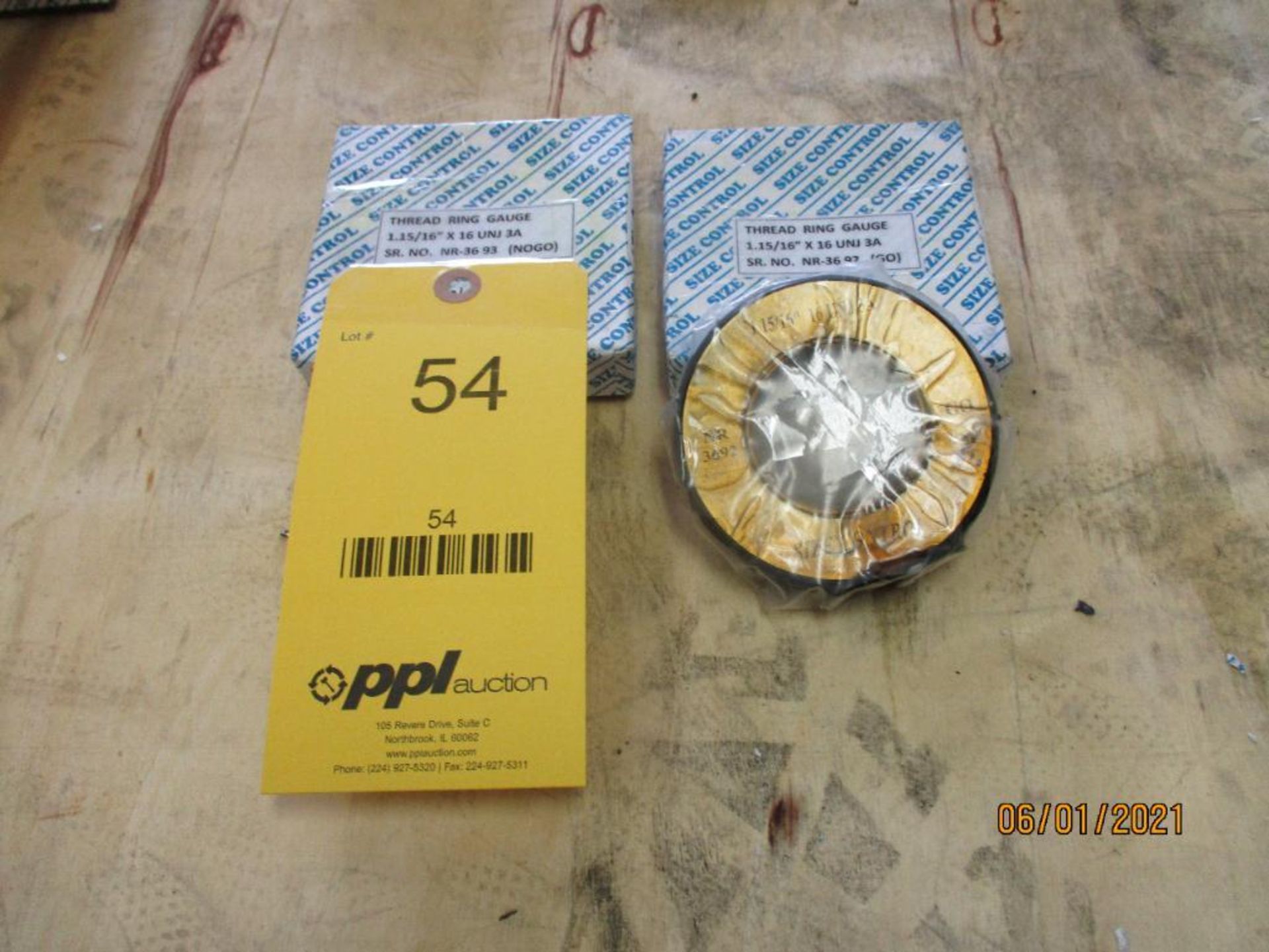 Set of GO/NOGO Thread Ring Gages, 1-15/16 in. - 16 UNJ-3A (All inspection eq. is like New and Mostly