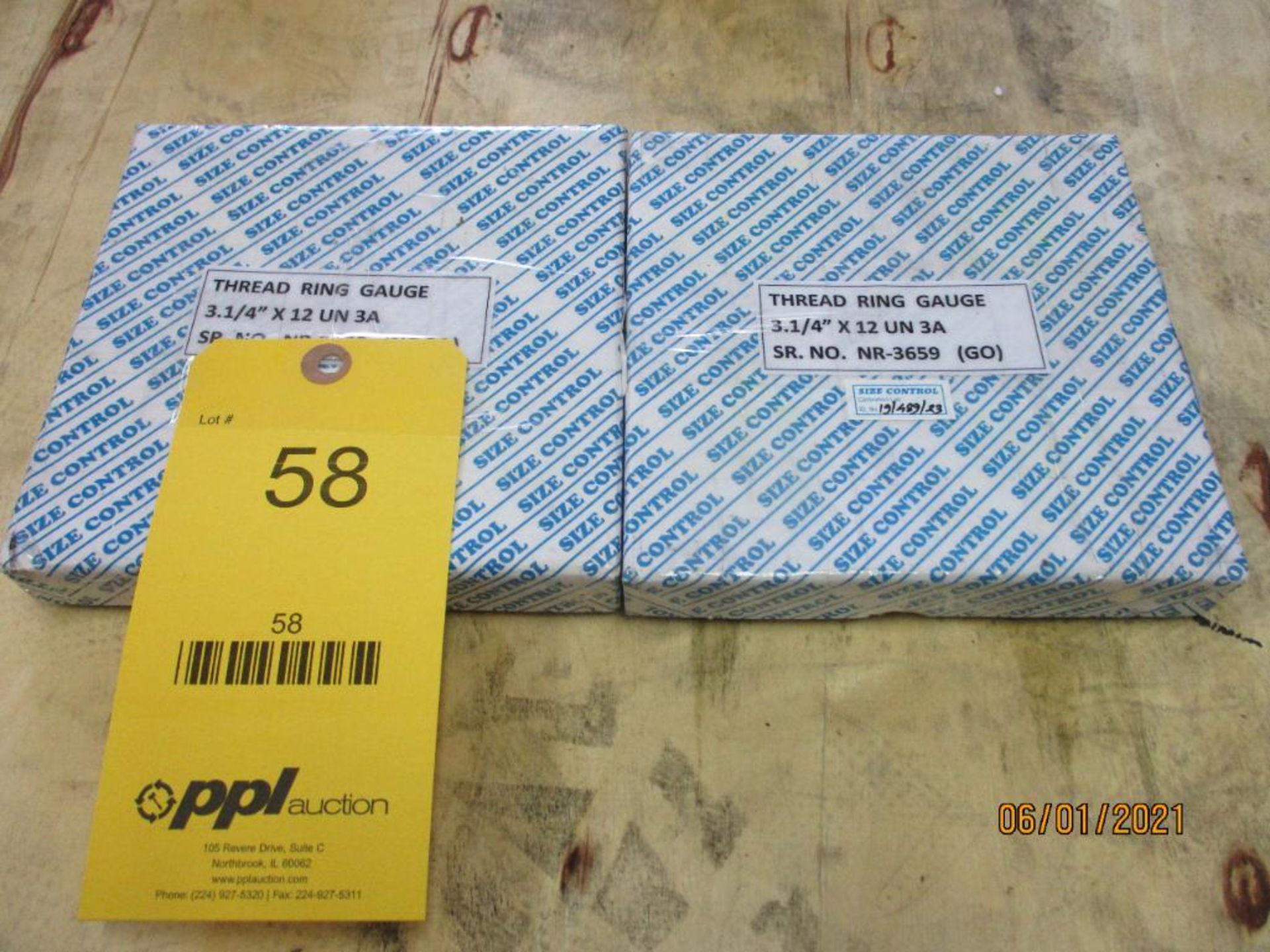 Set of GO/NOGO Thread Ring Gages, 3-1/4 in. - 12 UN-3A (All inspection eq. is like New and Mostly - Image 2 of 2