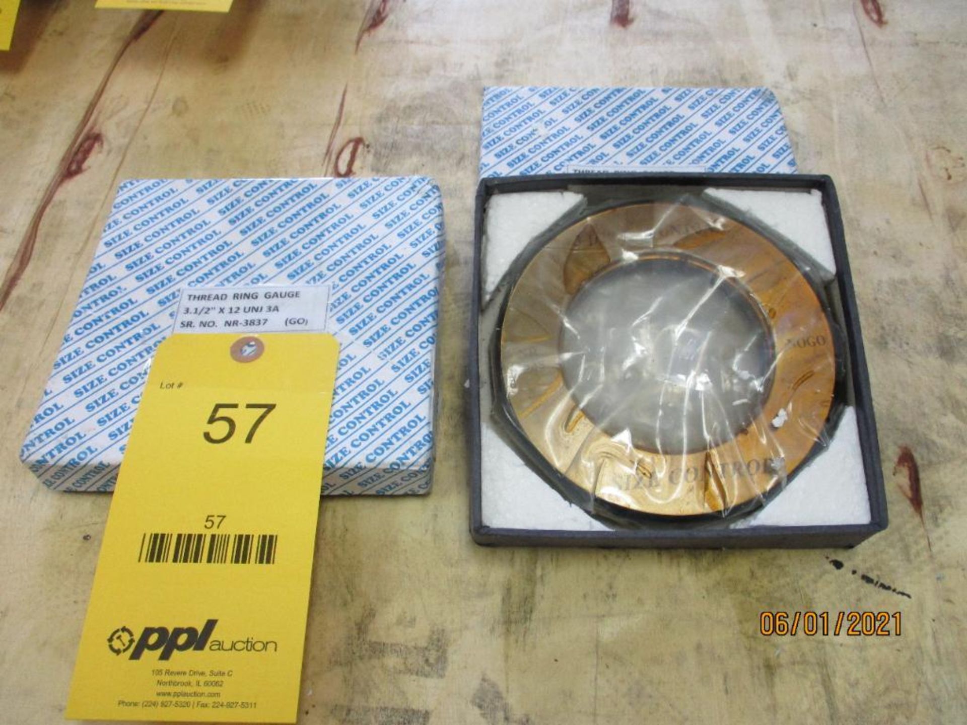 Set of GO/NOGO Thread Ring Gages, 3-1/2 in. - 12 UNJ-3A (All inspection eq. is like New and Mostly