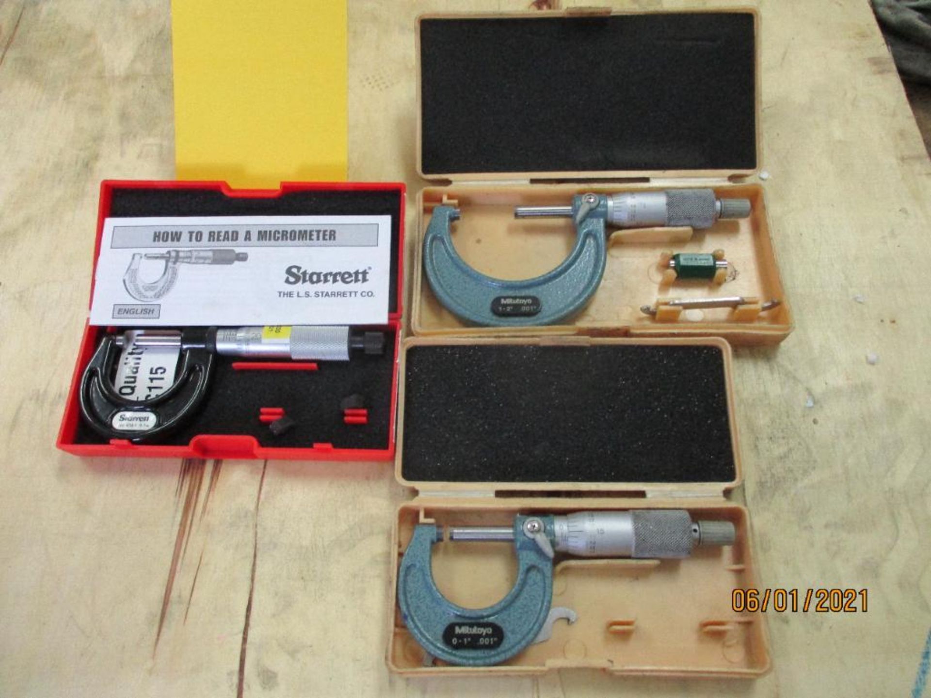 LOT: (2) Micrometer, 0-1 in., (1) 1 in. -2 in. (All inspection eq. is like New and Mostly