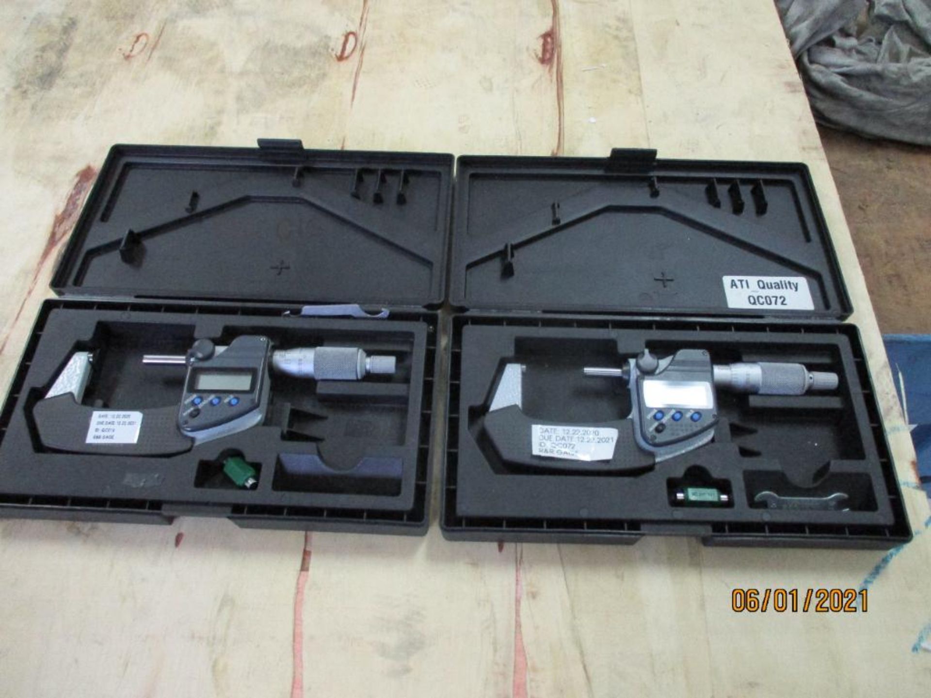 LOT: (2) Mitutoyo Digital Micrometers, 1 in. - 2 in. (All inspection eq. is like New and Mostly