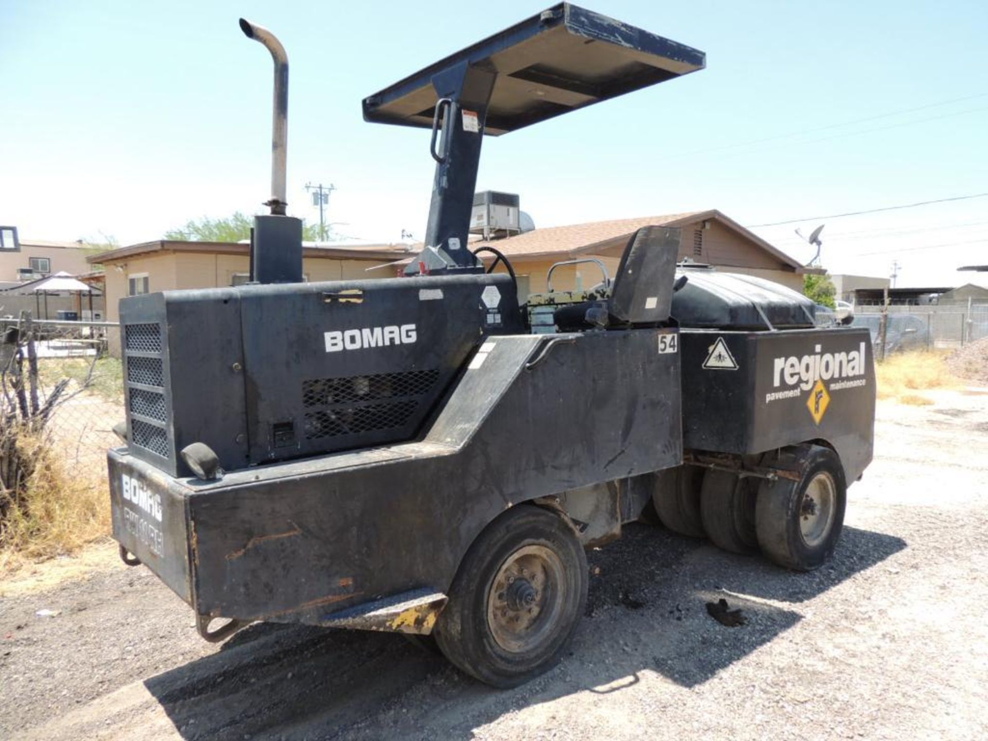 1998 Bomag BW 11 RH Rubber Tier Roller, S/N A22C15600V, Cummins 3.9 Ltr., Tested with battery and - Image 4 of 4