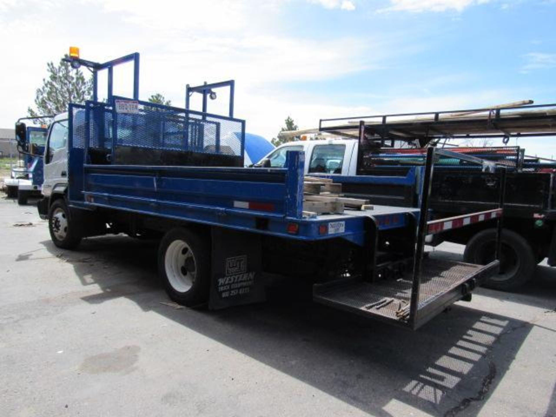 2008 Ford LCF Traffic Control Flatbed Truck, VIN # 3FRLL45Z48V684978, 14 ft. Traffic Control/ - Image 2 of 9