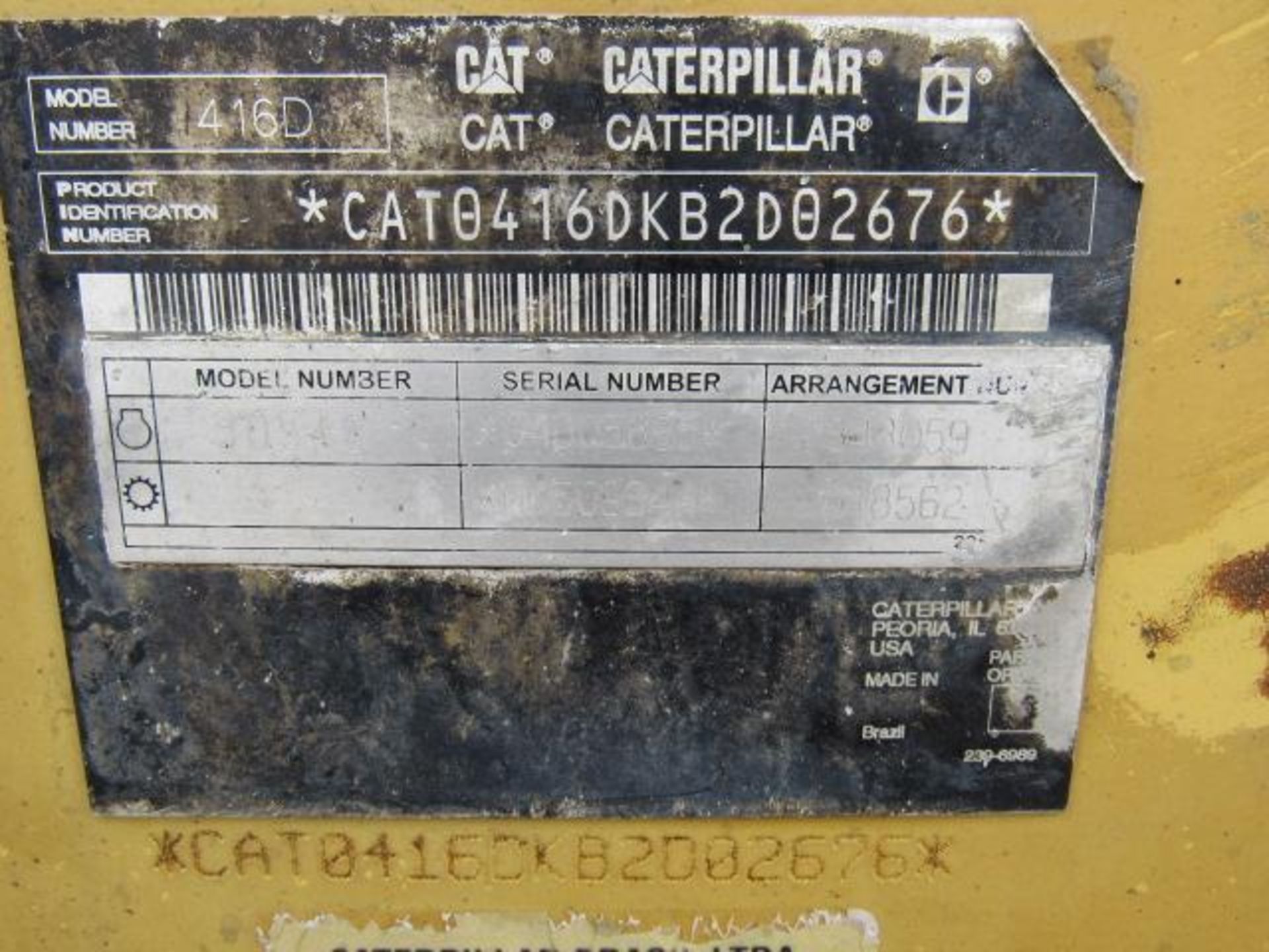 Caterpillar 416D Loader, S/N CAT0416DKB2D02676, 86 in. Front Bucket, Gannon 88 in. 3 pt. Box - Image 12 of 12