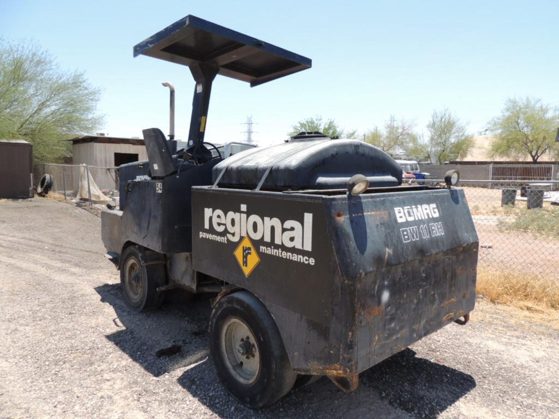 1998 Bomag BW 11 RH Rubber Tier Roller, S/N A22C15600V, Cummins 3.9 Ltr., Tested with battery and