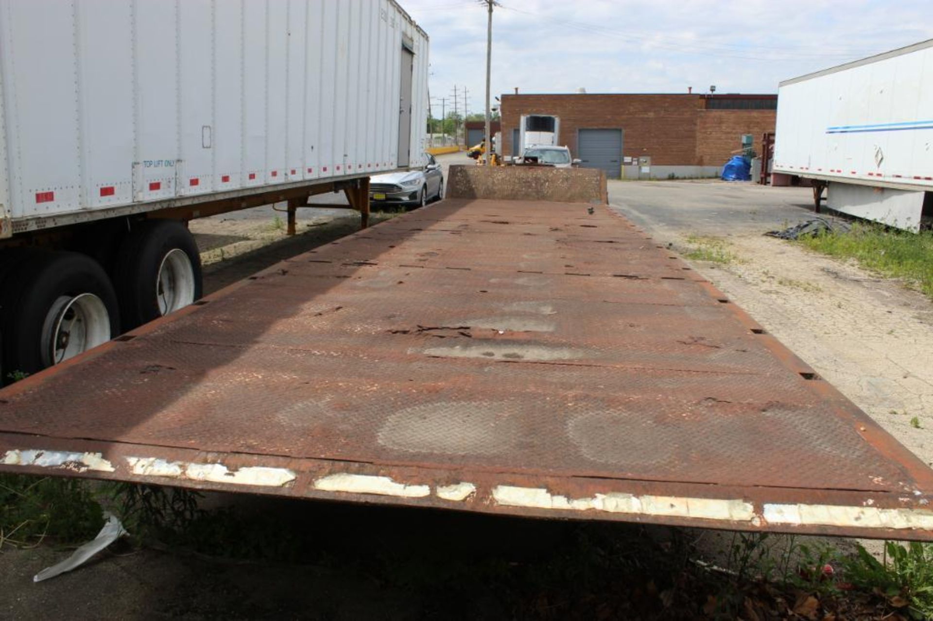 48 ft. (est.) Tandem-Axle Step Deck Beaver Tail Trailer, Steel Decking, Cable Winch, (Located at 420 - Image 6 of 9