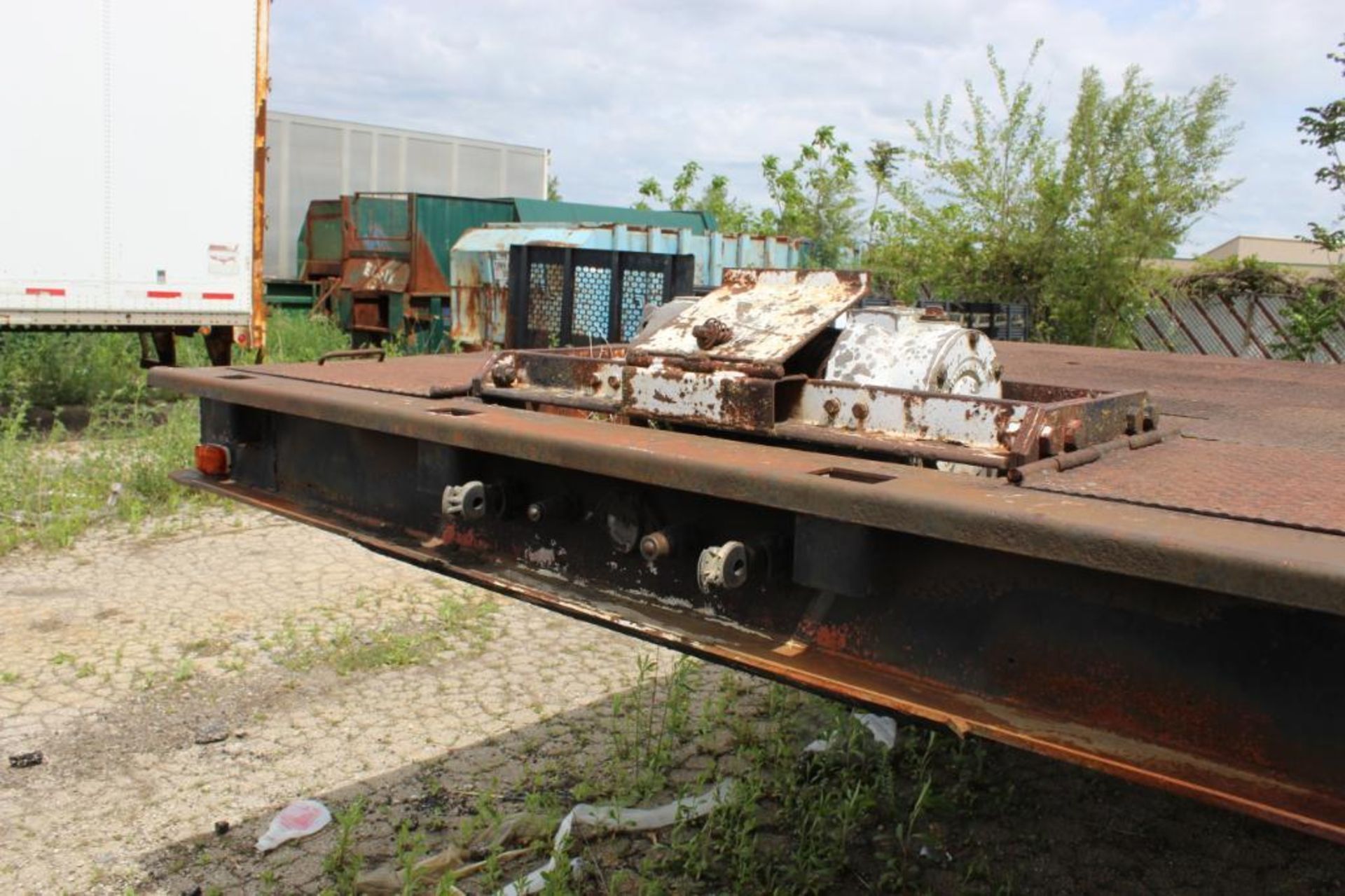 48 ft. (est.) Tandem-Axle Step Deck Beaver Tail Trailer, Steel Decking, Cable Winch, (Located at 420 - Image 9 of 9