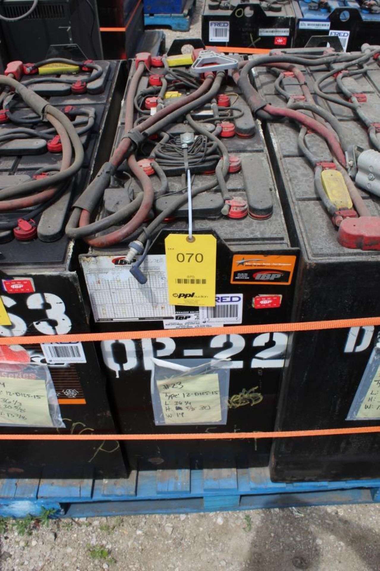 Deka Industrial Forklift Battery Type 12-D125-15, (600 N. Broadway Street, Aurora, IL 60505)