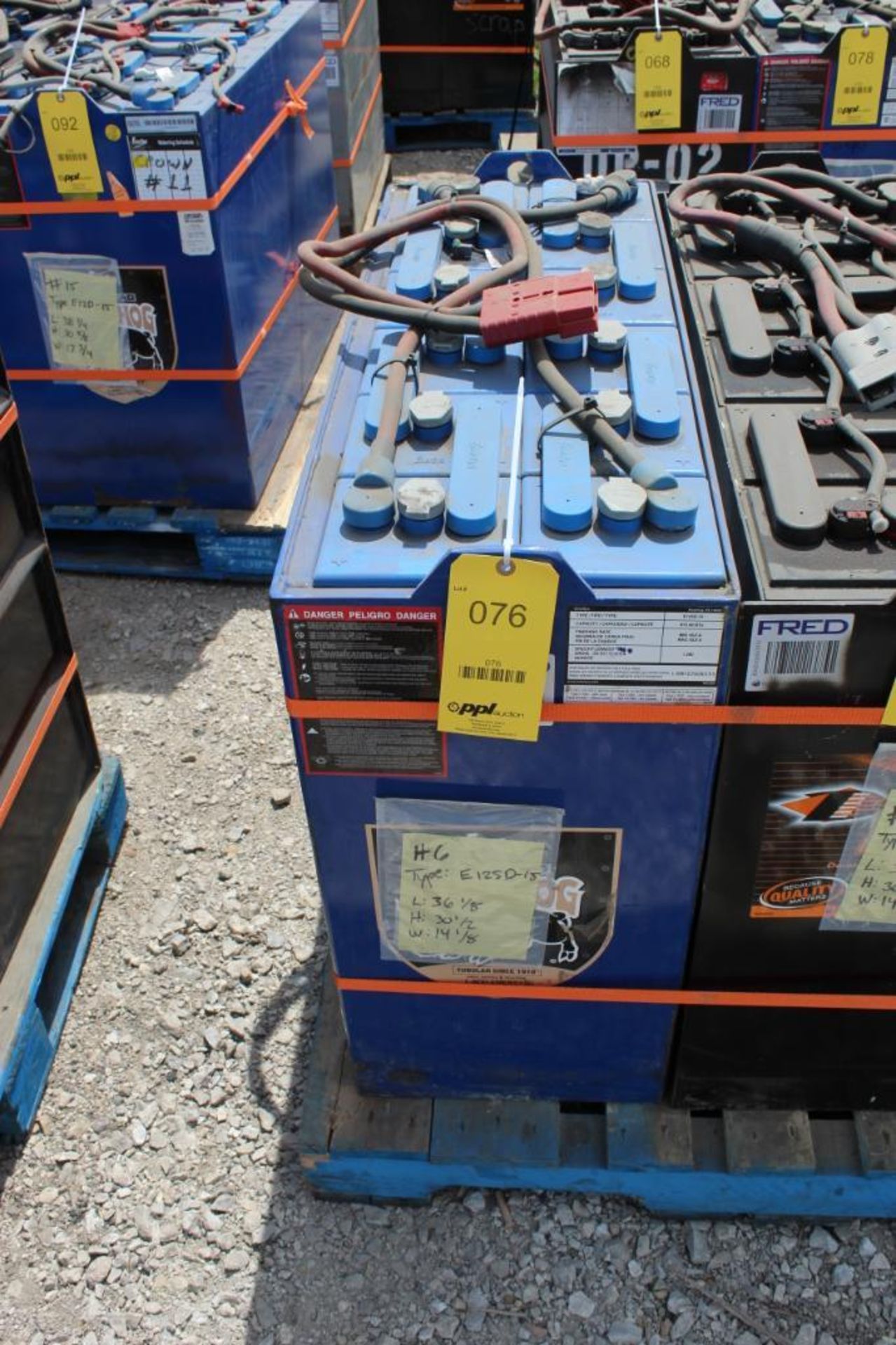 Desert Hog Forklift Battery Type E 125D-15, (600 N. Broadway Street, Aurora, IL 60505)