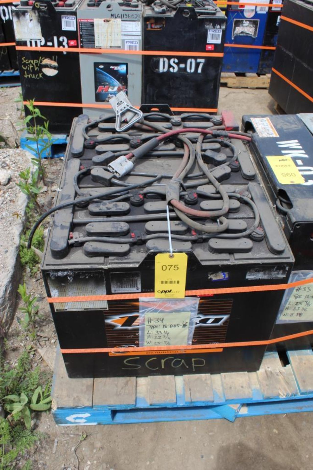 Deka Industrial Forklift Battery Type 18-D85-17, (600 N. Broadway Street, Aurora, IL 60505)