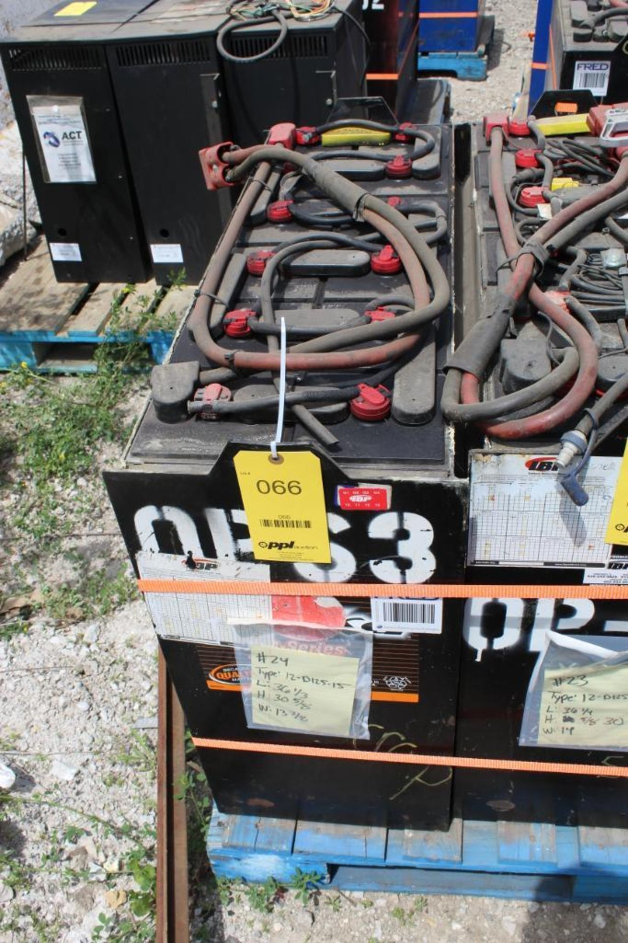 Deka Industrial Forklift Battery Type 12-D125-15, (600 N. Broadway Street, Aurora, IL 60505)