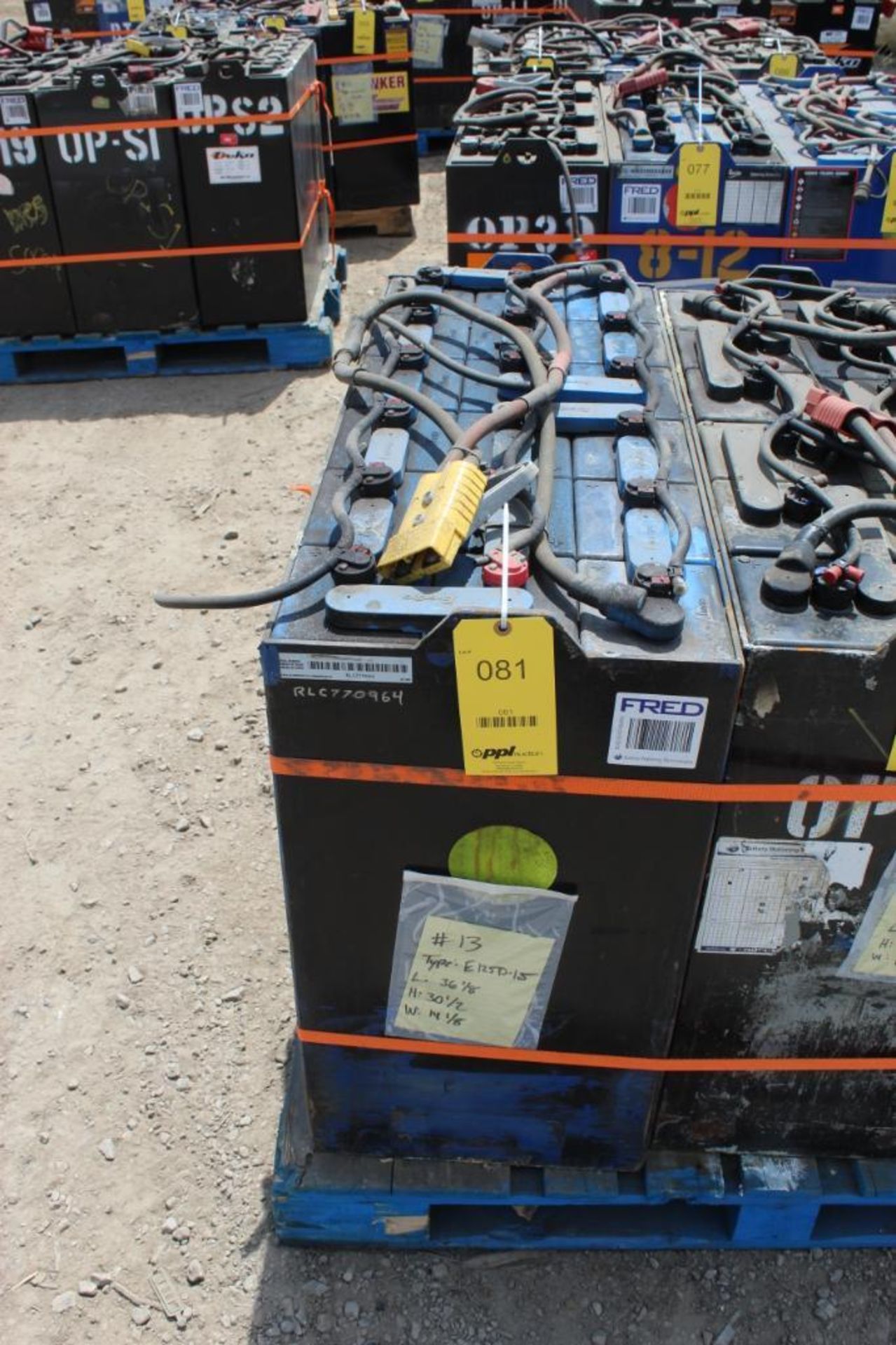 Desert Hog Forklift Battery Type E 125D-15, (600 N. Broadway Street, Aurora, IL 60505)