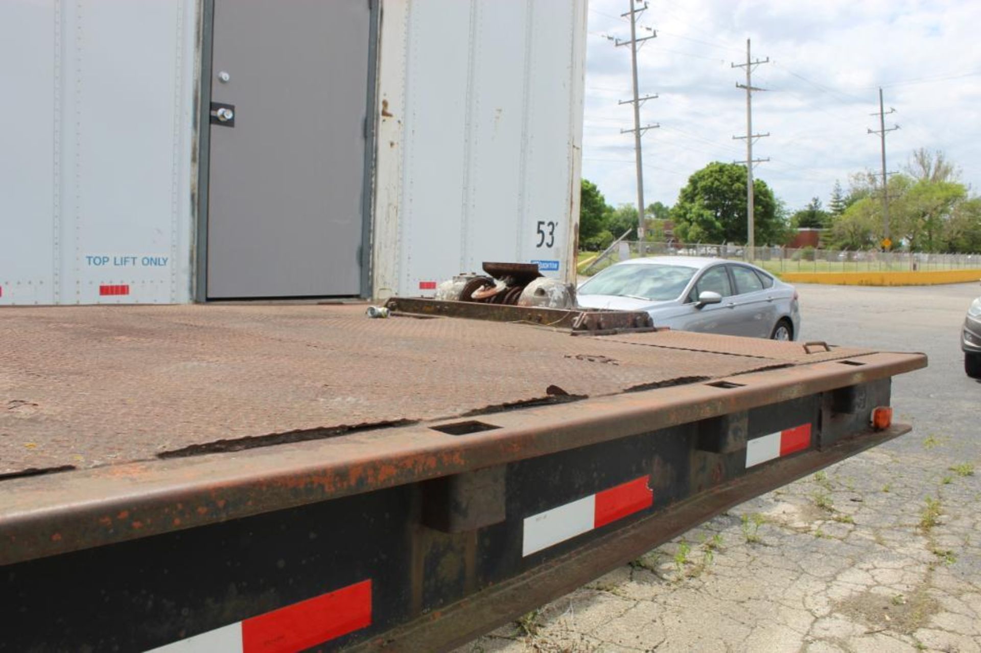 48 ft. (est.) Tandem-Axle Step Deck Beaver Tail Trailer, Steel Decking, Cable Winch, (Located at 420 - Image 4 of 9