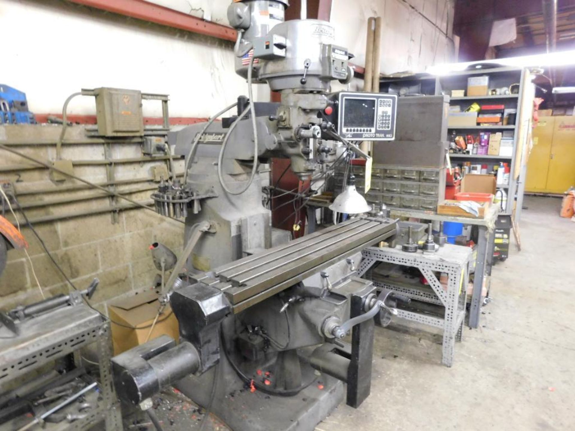 Bridgeport 2 HP Vertical Milling Machine, S/N 264710 (1994), 50 to 2400 RPM, 9 in. x 48 in. T-Slot