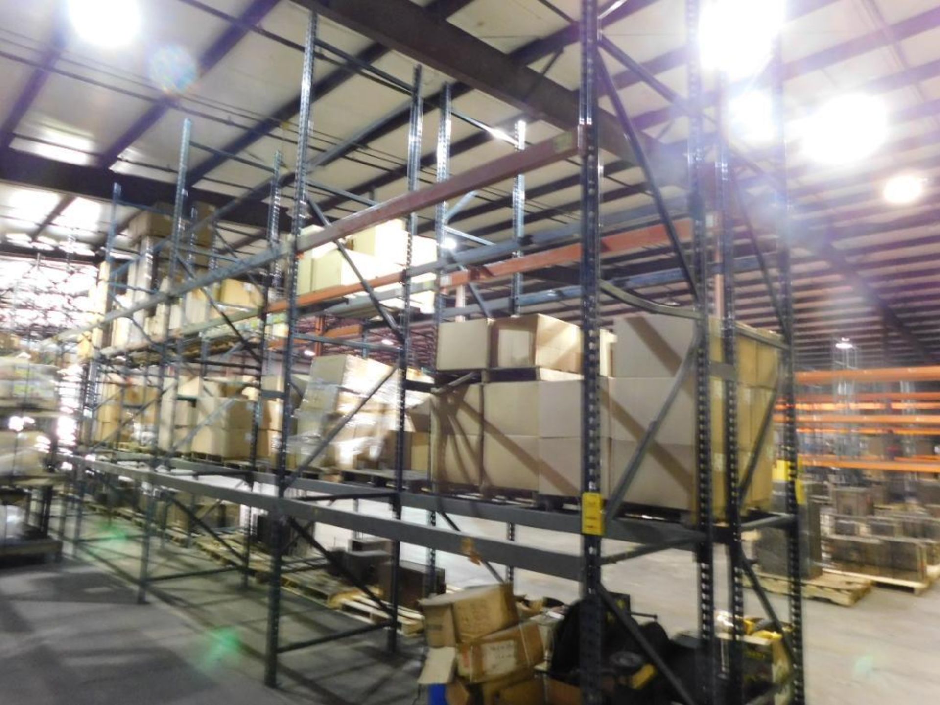 LOT: (12) Sections 16 ft. x 8 ft. x 42 in. Pallet Rack (may be disassembled by auction date) (