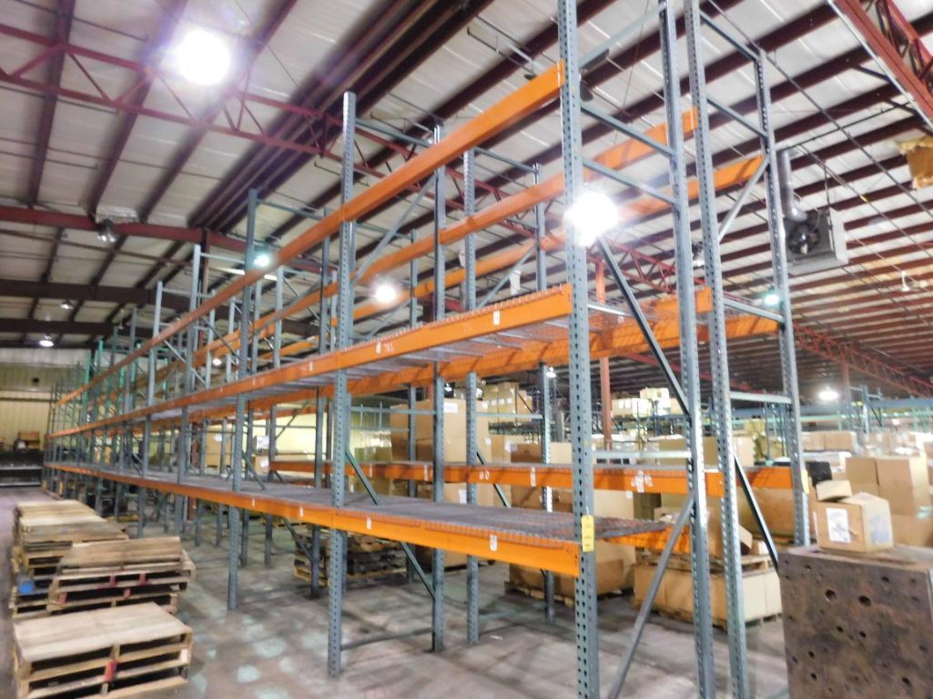 LOT: (26) Sections 16 ft. x 8 ft. x 42 in. 3-Tier Pallet Rack, No Decking (may be disassembled by