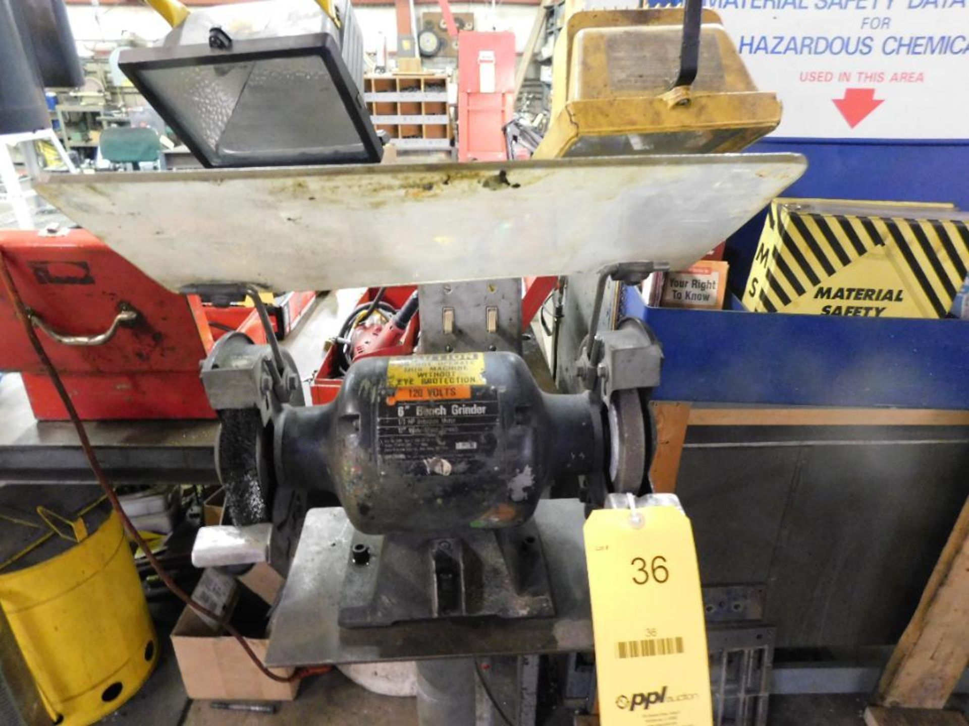 LOT: 6 in. Double End Grinder & Work Light (LOCATION: 520 DRESDEN ST., KALKASKA, MI 49646)