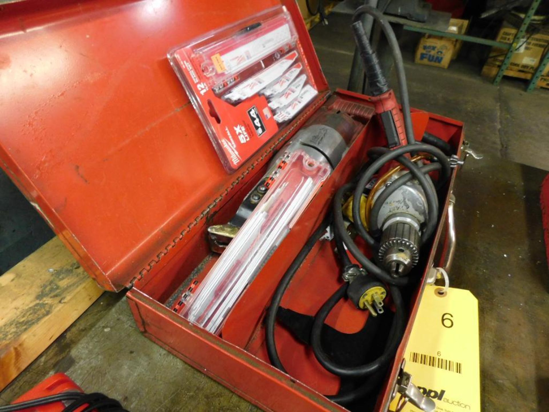 LOT: Milwaukee Sawzall & 1/2 in. Drill, with Assorted Blades (LOCATION: 520 DRESDEN ST., KALKASKA,