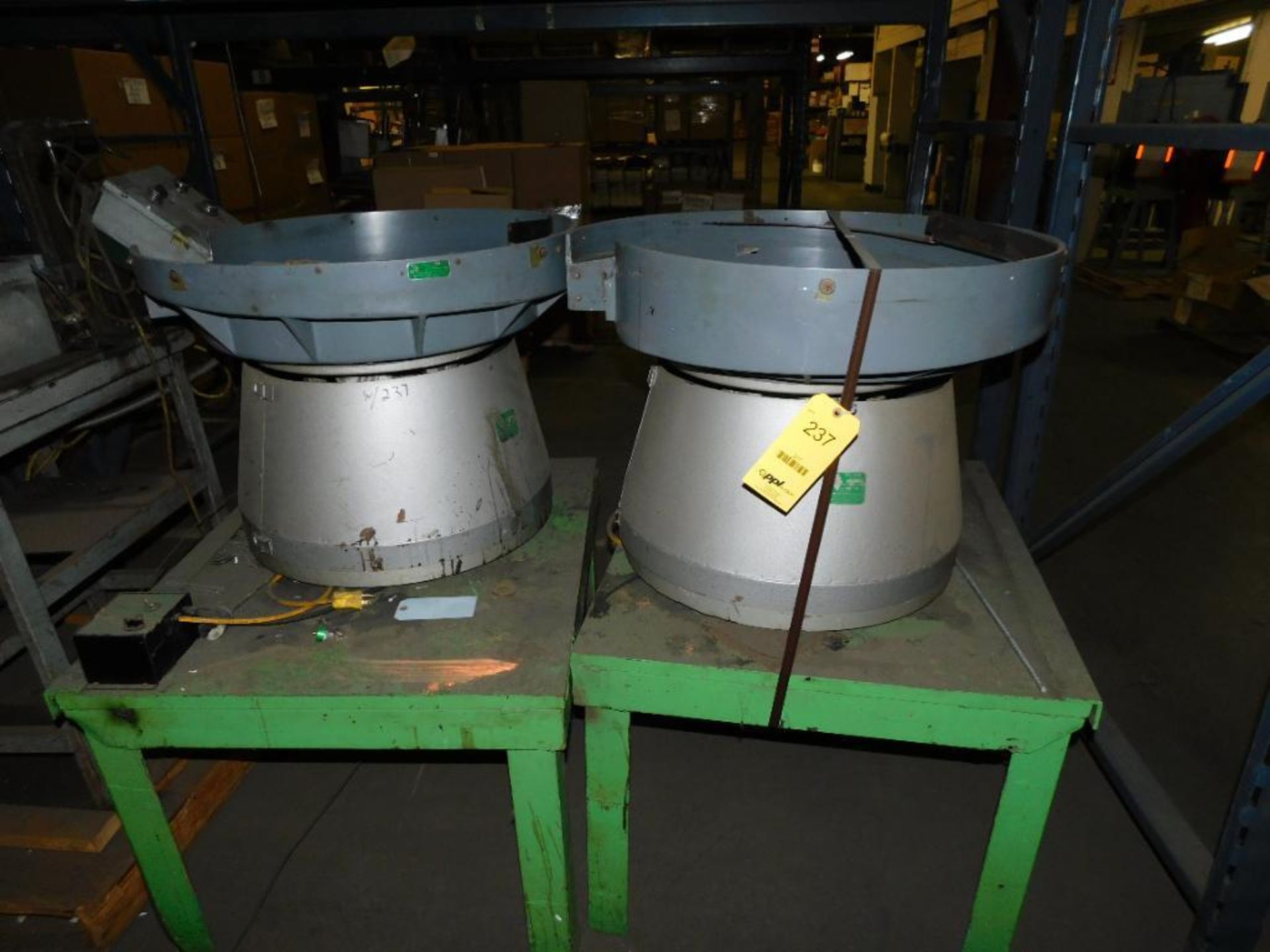 LOT: (2) VFC Vibratory Parts Feeders Model 25 (LOCATION: 520 DRESDEN ST., KALKASKA, MI 49646)