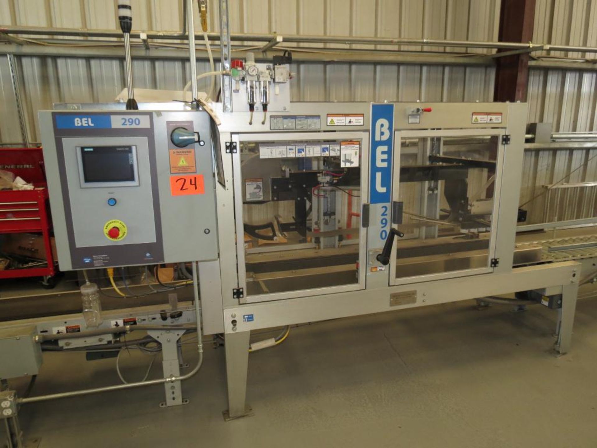 WEXXAR BELL-290T Fully Automatic Top Case Sealer , SN:5729, S) Part of Complete Packaging Line - Image 3 of 9