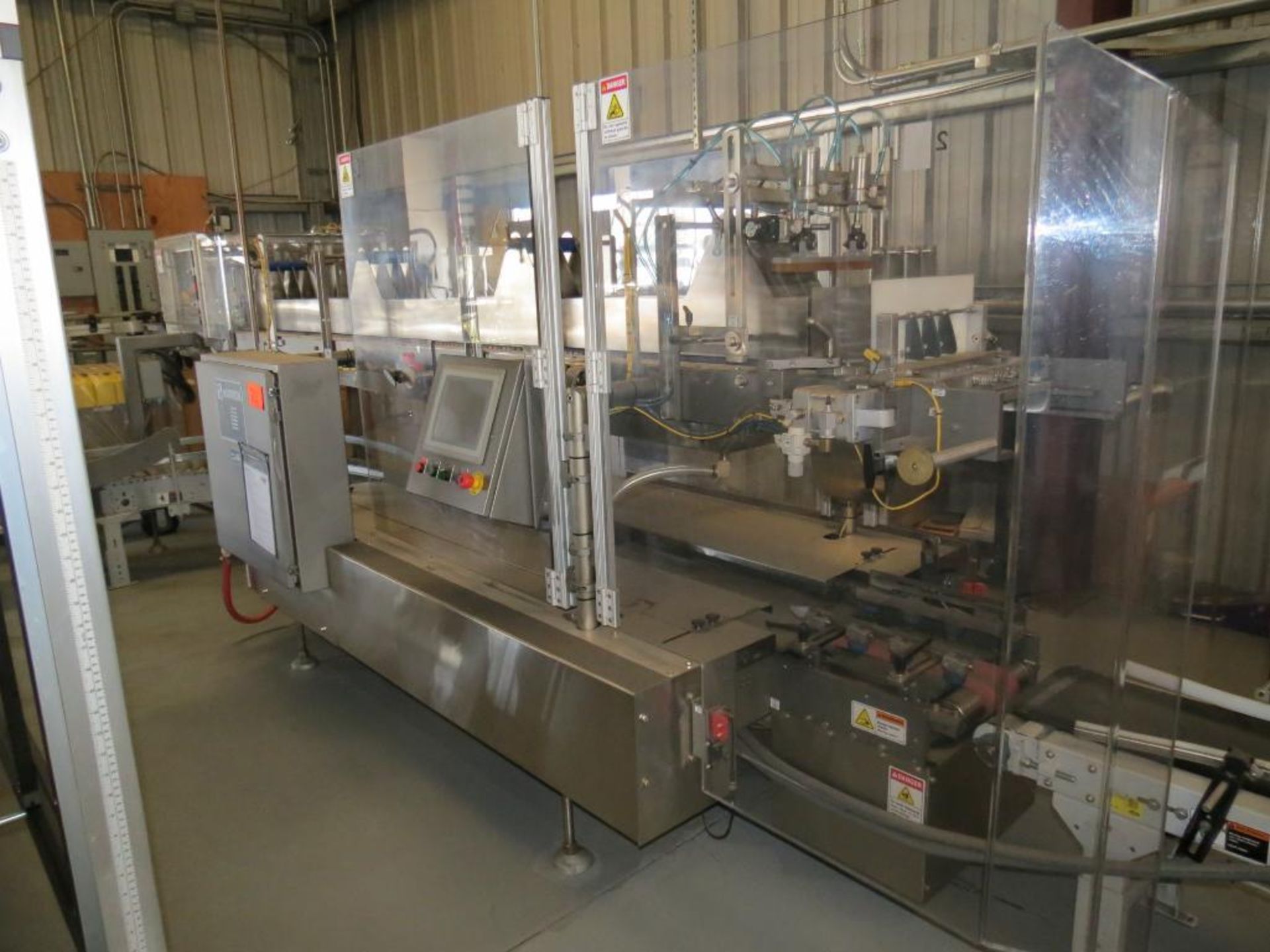 Hamrick Case Packer & Control System, SN: 19-1969, Q) Part of Complete Packaging Line