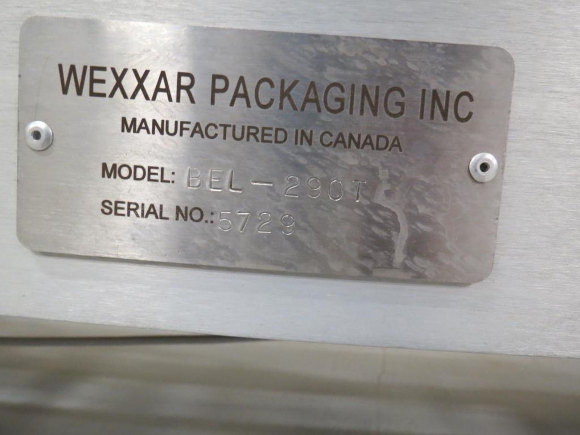 WEXXAR BELL-290T Fully Automatic Top Case Sealer , SN:5729, S) Part of Complete Packaging Line - Image 9 of 9