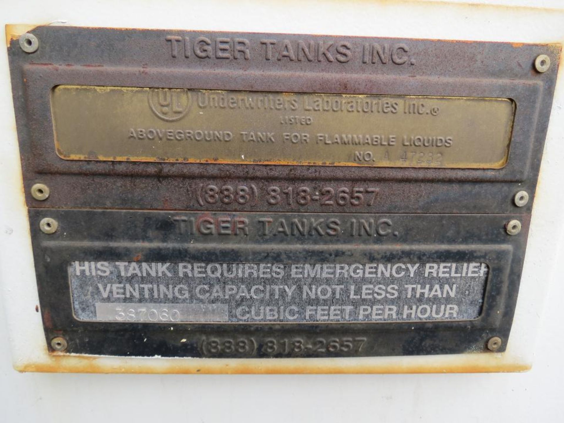 LOT: (8) Tiger Tanks Carbon Steel Storage Tanks 12,000 Max Gallons - Image 13 of 14